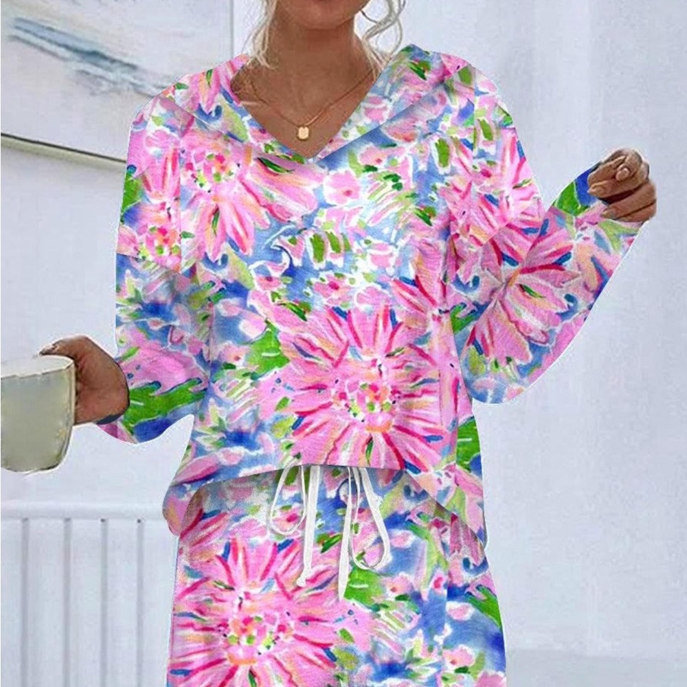 Vibrant Short Set - long sleeve hoodie & shorts